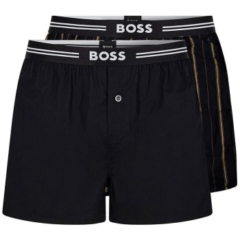 BOSS 2P EW Boxer Shorts Sort polyester Small Herre