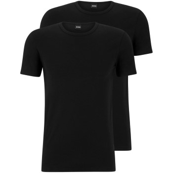 Se BOSS 2P Modern Round Neck T-shirt Sort bomuld Medium Herre ved Timarco