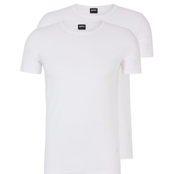 BOSS 2P Modern Round Neck T-shirt Hvid bomuld Large Herre