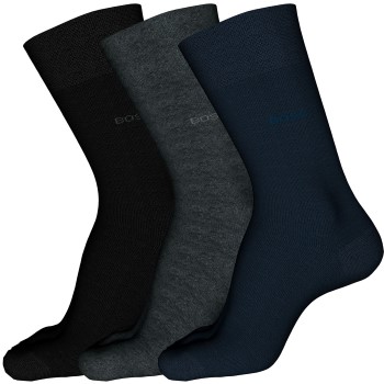 BOSS Strømper 3P RS Finest Soft Cotton Sock Flerfarvet Str 39/42 Herre