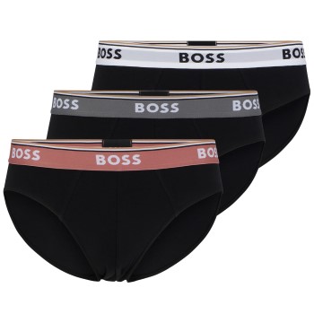 BOSS 3P Solid Cotton Power Brief Sort bomuld Medium Herre