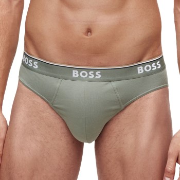 BOSS 3P Solid Cotton Power Brief Blå/Grøn bomuld X-Large Herre