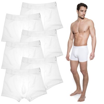 Bread & Boxers Bread and Boxers Boxer Briefs 6P Hvid økologisk bomuld Small Herre