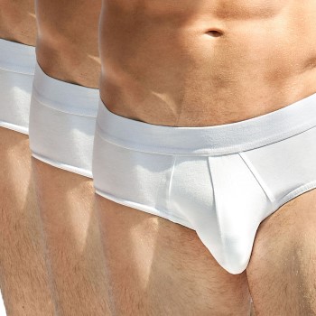 Bread & Boxers Bread and Boxers Brief Multi 3P Hvid økologisk bomuld Large Herre