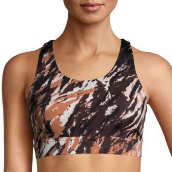 Casall Bh Crossback Sports Bra Brun mønstret Small Dame