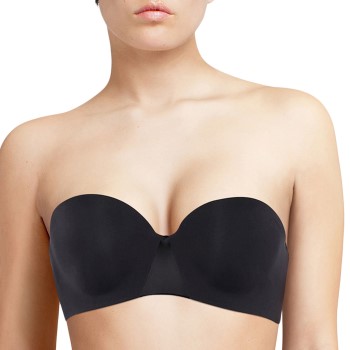 Chantelle Bh Essentiall Bandeau T-shirt Bra Sort A 80 Dame