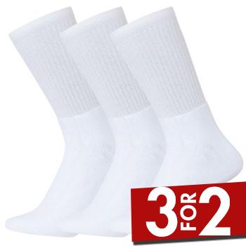 Claudio Strømper 3P Tennis Socks Hvid Str 40/45 Herre