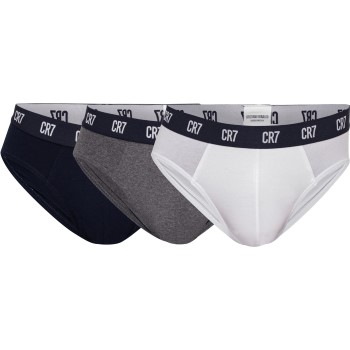 CR7 Cristiano Ronaldo 3P Basic Brief Sort/Grå bomuld XX-Large Herre