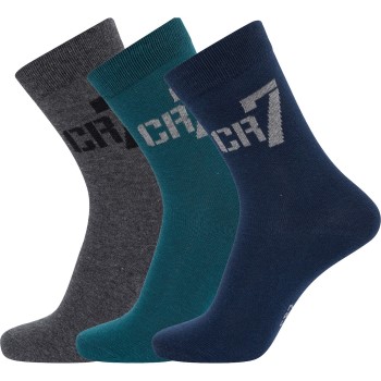 CR7 Cristiano Ronaldo Strømper 3P Boys Socks Blå/Grøn Strl 30/34