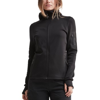 Craft Trict Polartec Hood Women Sort polyester Medium Dame