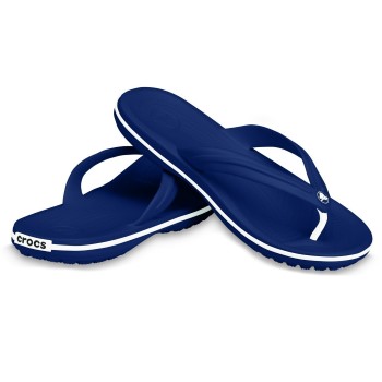 Se Crocs Crocband Flip Unisex Marineblå US M13 (EU 48-49) ved Timarco