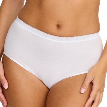 Damella Trusser Classic Cotton Midi Brief Hvid bomuld Small Dame