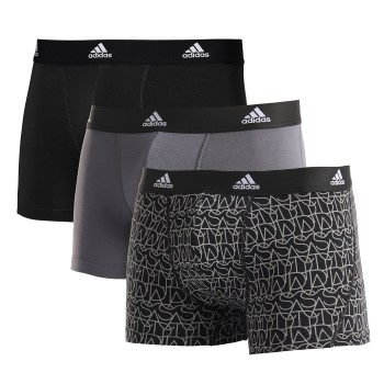 adidas 3P Active Flex Cotton Trunk Sort/Hvid bomuld Medium Herre