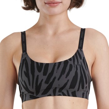 adidas Bh BOS Micro Cut Free Scoop Lounge Bra Zebra Medium Dame