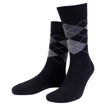 Amanda Christensen Strømper True Ankle Argyle Sock Sort/Grå Str 47/50 Herre