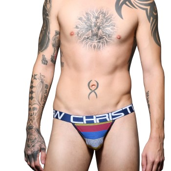 Andrew Christian Almost Naked Stripe Jock Flerfarvet polyamid Medium Herre