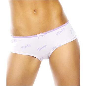 Flirty Undies Trusser Flirty Hipster Lilla bomuld Small Dame