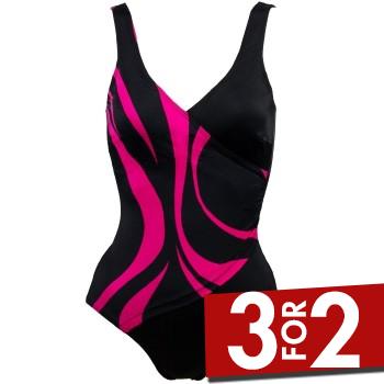 Damella Julia Basic Swimsuit Cerise 38 Dame