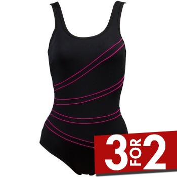 Damella Keira Chlorine Resistant Swimsuit 36-50 Cerise 40 Dame