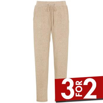 Damella Knitted Lounge Pants Beige X-Large Dame