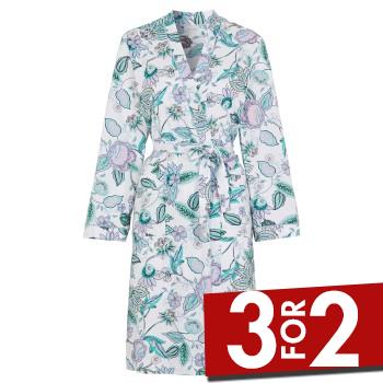 Damella Organic Cotton Robe Blomstret bomuld Large Dame