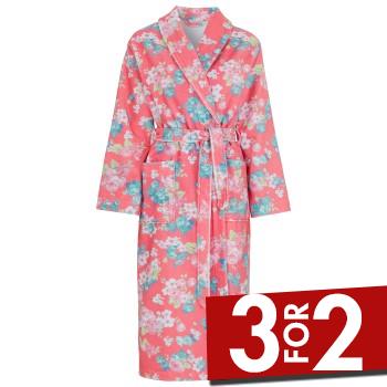 Se Damella Printed Terry Velour Robe Hindbærrød Medium Dame ved Timarco