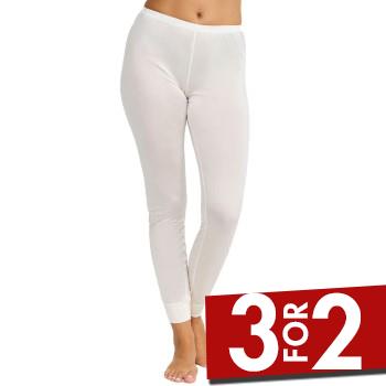 Damella Silk Leggings Elfenben silke Large Dame