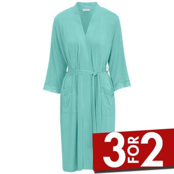 Damella Viscose Plain Lace Robe Aqua viskose Medium Dame