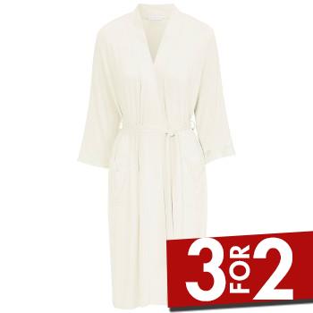 Damella Viscose Plain Lace Robe Elfenben viskose Small Dame