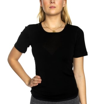 Damella Wool T-Shirt Sort uld Small Dame