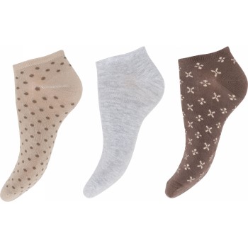 Decoy Strømper 3P Bamboo Sneaker Socks Brun Strl 37/41 Dame