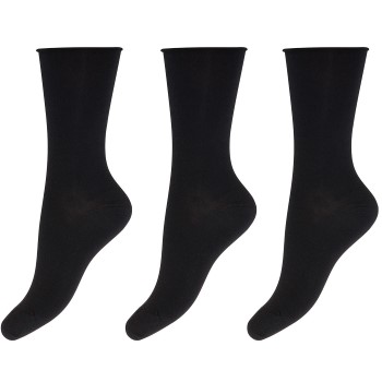 Decoy Strømper 3P Bamboo Thin Socks Sort Strl 37/41 Dame