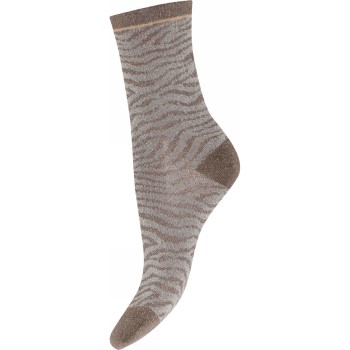 Decoy Strømper Glitter Patterned Ankle Socks Beige Strl 37/41 Dame