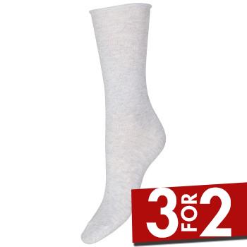 Decoy Strømper Thin Comfort Top Socks Lysegrå Strl 37/41 Dame