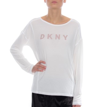 DKNY Homewear DKNY Elevated Leisure LS Top Hvid modal Small Dame