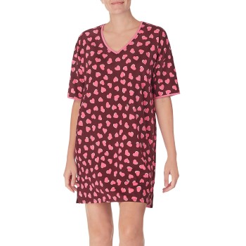 Se DKNY Homewear DKNY Wishlist Worthy Sleepshirt Rød Mønster  polyester Large Dame ved Timarco