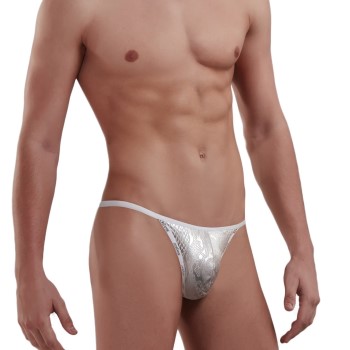 Doreanse Men G-string Sølv polyester Large Herre