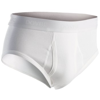 Dovre Brief With Fly Hvid bomuld Medium Herre