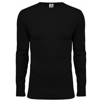 Dovre Long Sleeve Crew Neck Sort bomuld Medium Herre