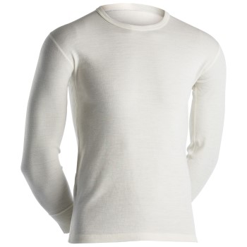 Se Dovre Long Sleeve Wool Crew Neck Hvid merinould Medium Herre ved Timarco