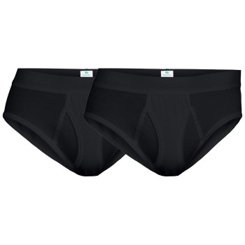 Dovre 2P Organic Cotton Brief With Fly Sort økologisk bomuld Small Herre