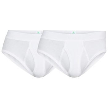 Dovre 2P Organic Cotton Brief With Fly Hvid økologisk bomuld Medium Herre