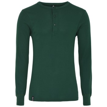 Se Dovre Organic Cotton Grand Dad Rib Shirt Grøn økologisk bomuld Large Herre ved Timarco