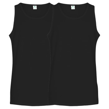 Se Dovre 2P Organic Cotton Singlet Sort økologisk bomuld Medium Herre ved Timarco