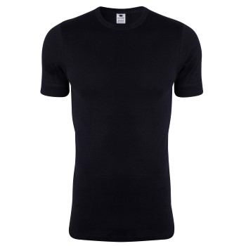 Dovre Rib T-Shirt Sort bomuld Medium Herre