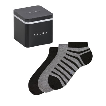 Falke KGaA Falke Strømper 3P Ankle Sock Happy Box Grå bomuld Str 43/46