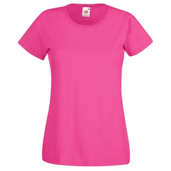 Se Fruit of the Loom Lady-Fit Valueweight T Rosa bomuld Medium Dame ved Timarco