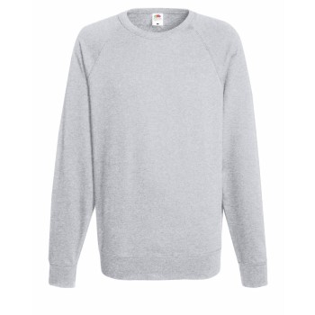 Se Fruit of the Loom Light Raglan Sweat Gråmelerad Large Herre ved Timarco