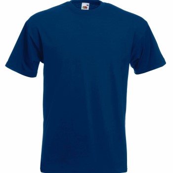 Se Fruit of the Loom Super Premium T Marineblå bomuld X-Large Herre ved Timarco