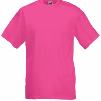 Fruit of the Loom Valueweight Crew Neck T Fuchsia bomuld Large Herre